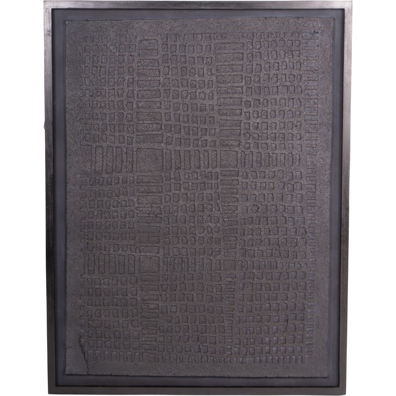 Trenton Abstract Black Papier Mache Large Framed Wall Art 2